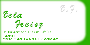 bela freisz business card